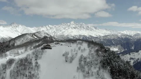 Aerial winter landscape with pine trees covered with snow in spruce forest 库存影片 237822752