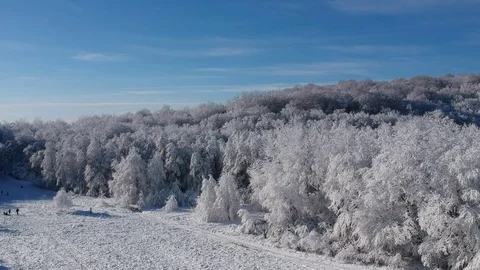 Aerial winter mountains 06 Stock Footage 86643402