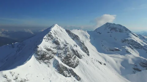 Aerial winter mountains Stock Footage 49672562