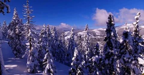 Aerial Winter Mountains Stockbeeldmateriaal 99067383