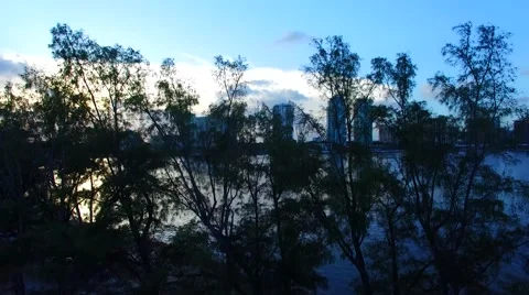 AERIAL - From the woods to the bay.  Stock Footage 64993953