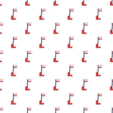 Aerial work platform construction industry equipment pattern Stock Illustration