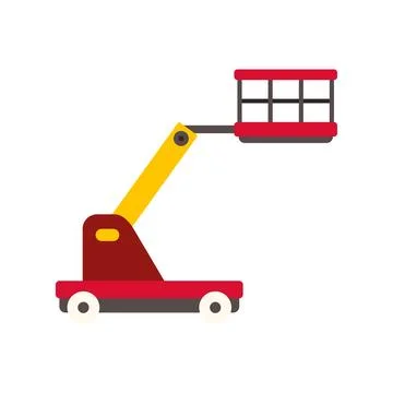 Aerial work platform on wheels providing access for high tasks Ilustración de archivo