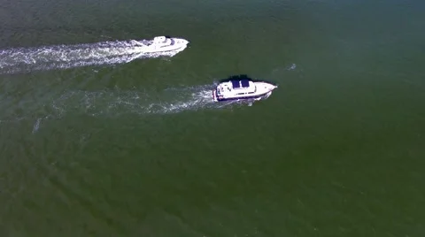AERIAL - Yatchs from the sky going up Stock Footage 65153914