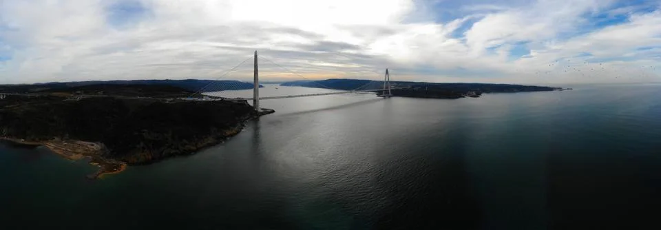Aerial of Yavuz Sultan Selim Bridge, Stock Photos