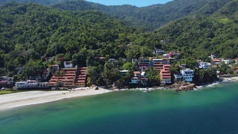 Aerial of Yelapa, Jalisco, Mexico on Feb... | Stock Video | Pond5