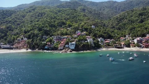 Aerial of Yelapa, Jalisco, Mexico on Feb... | Stock Video | Pond5