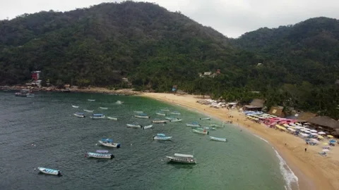 Aerial of Yelapa, Jalisco, Mexico on Feb... | Stock Video | Pond5