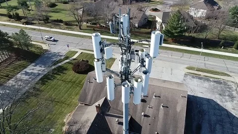 AerialCellTower Orbit 4 Stock Footage 120805643