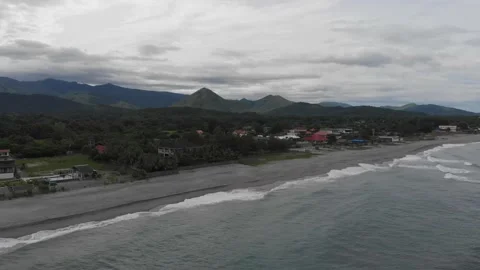 Aerial/Drone shot of beach in Philippines Stock Footage 203967031