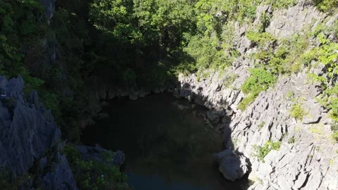 Aerial/Drone shot of beach in Philippines Stock Footage 203969554