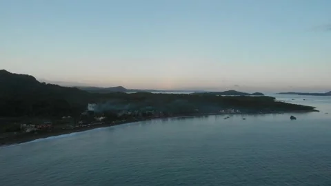Aerial/Drone shot of beach in Philippines Stock Footage 203969628