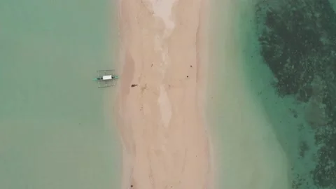 Aerial/Drone shot of beach in Philippines Stock Footage 203969719