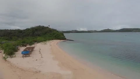 Aerial/Drone shot of beach in Philippines Stock Footage 203969732