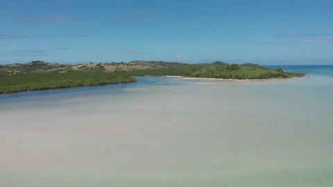 Aerial/Drone shot of beach in Philippines Stock Footage 203969740
