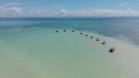 Aerial/Drone shot of beach in Philippines Stock Footage 203969749