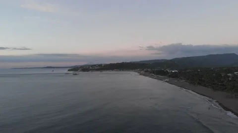 Aerial/Drone shot of beach in Philippines Stock Footage 203969958