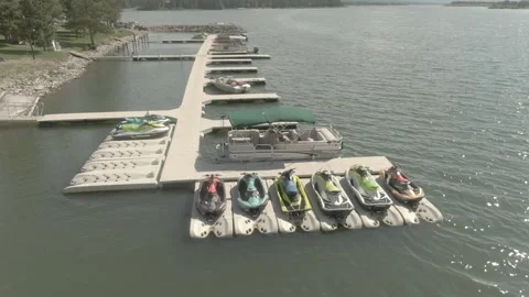 Aerial/Drone Shot Empty Dock Stock Footage 274250666