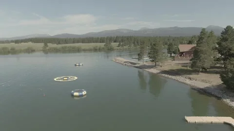 Aerial/Drone Shot Empty Dock Stock Footage 274251095
