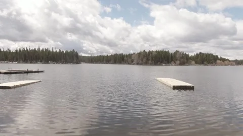Aerial/Drone Shot in Forest by River Stock Footage 274303513