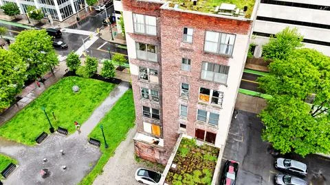 Aerially - Syracuse, NY Stock Photos