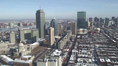 Aerials-approach to boston 3 Stock Footage 140941740