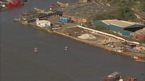 Aerials of the cablecar Stock Footage 278035522