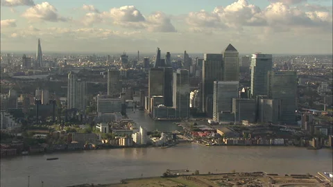 Aerials of Canary Wharf Stock Footage 278035361