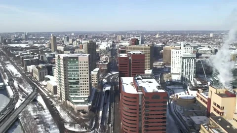 Aerials-flyover kendall square Stock Footage 140941738