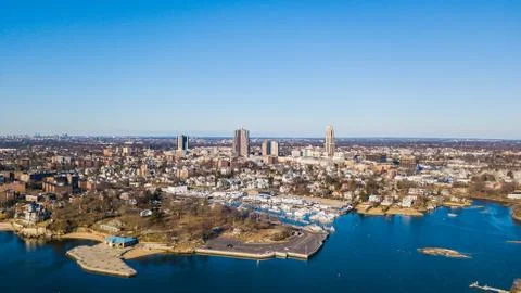 Aerials of New Rochelle Larchmont Mamaroneck Stock Photos