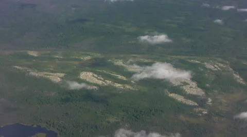 Aerials of Yukon river 1 Stock Footage 30346243