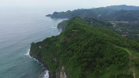 Aerialview Bukit Jerit Kebumen Stock Footage 289926636