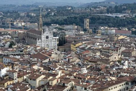Aerialview of florence Stock Photos
