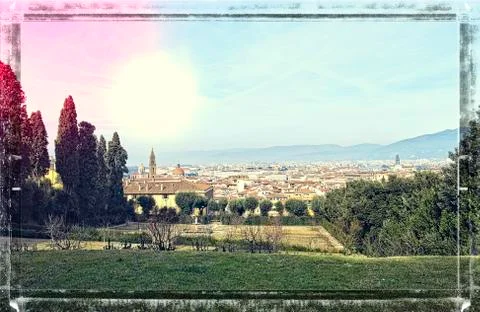 Aerialview of florence Foto stock