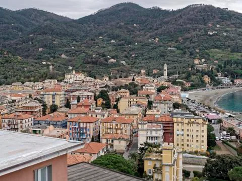 Aerialview of levanto Stock Photos
