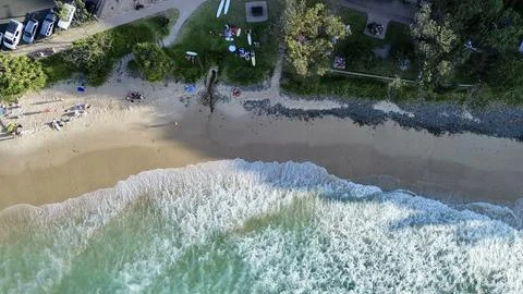AerialView of Wategos Bay, Byron Bay – Turquoise Waters &amp; Scenic Coast Photos