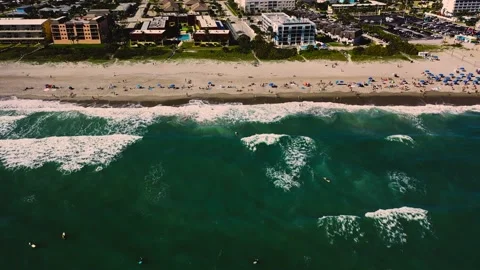 Aeriel view of Floraida coco beach Stock Footage 232168135