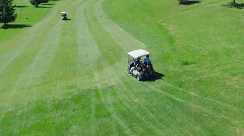 Aeriel view of a golf course 02 Stock Footage 39088340