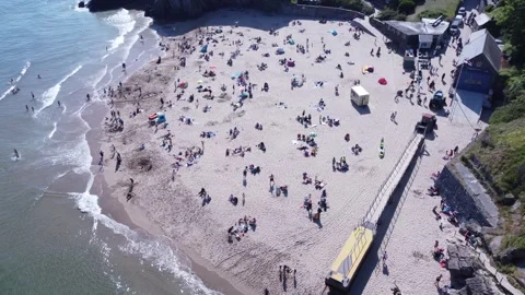 Aeriel View Of teby Beach 스톡 동영상 245751500