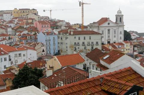 Aerielview of lisbon Stock Photos
