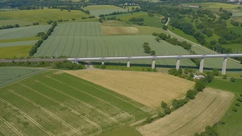 Aeril of Bauerbach Train Bridge in Germany Stock Footage 111724256
