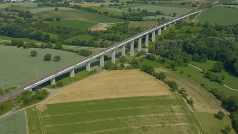 Aeril of Bauerbach Train Bridge in Germany Stock-Footage 111724583