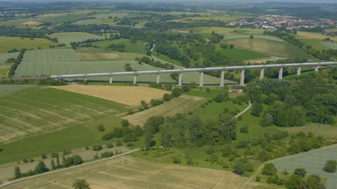 Aeril of Bauerbach Train Bridge in Germany Video stock 111724780