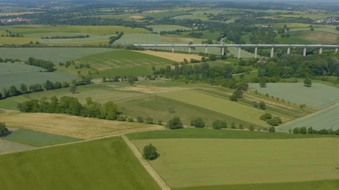 Aeril of Bauerbach Train Bridge in Germany Stock-Footage 111725416