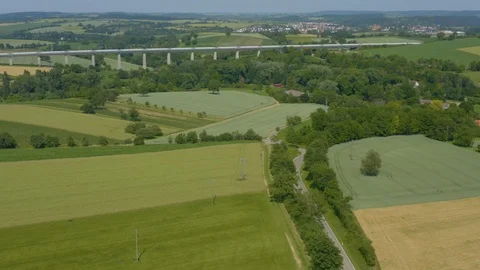 Aeril of Bauerbach Train Bridge in Germany Stock Footage 111725572