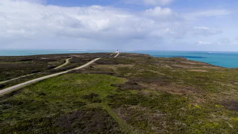 Aeril vertical view of Pointe du Raz West Brittany Stock Footage 131472798