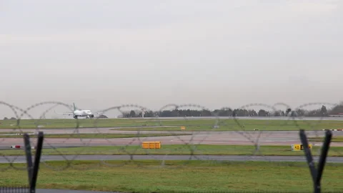 An AerLingus flight taking off Stock-Footage 168357940