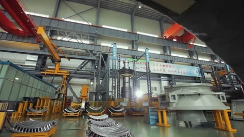 Aero engine assembly workshop Stock Footage 234494927
