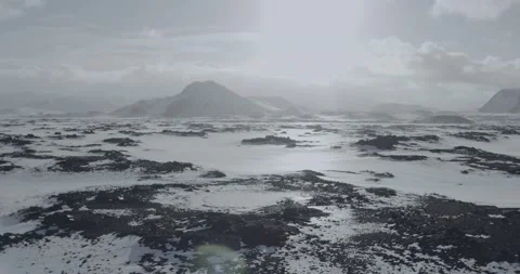 Aero frame from iceland, mountains and water Stock Footage 135020341