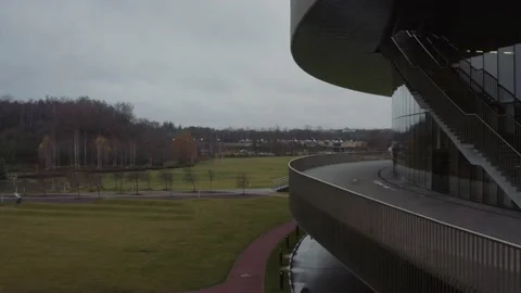 Aero frame trees, architecture, buildings, Stock Footage 131243351